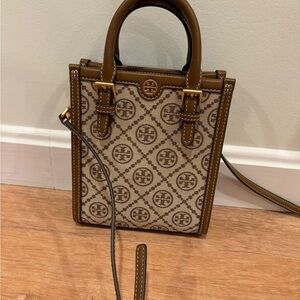Tory Burch Brown and Cream Mini Bag